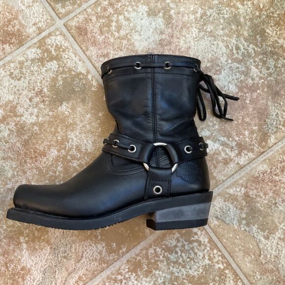 Genuine Harley-Davidson Women’s Leather Riding Boots 5 1/2 USA - Picture 9 of 16